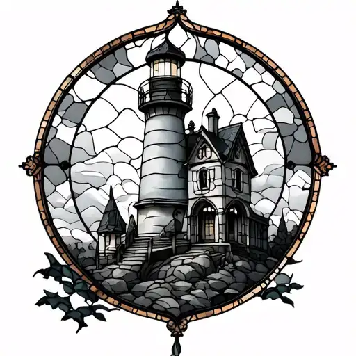 Gothic Stained Glass Light House