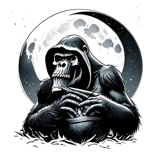 Grim Reaper Death Gorilla Moon