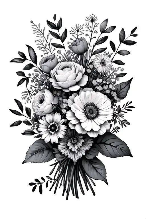 Boquet Held Together Birth Month Flower Bouquet