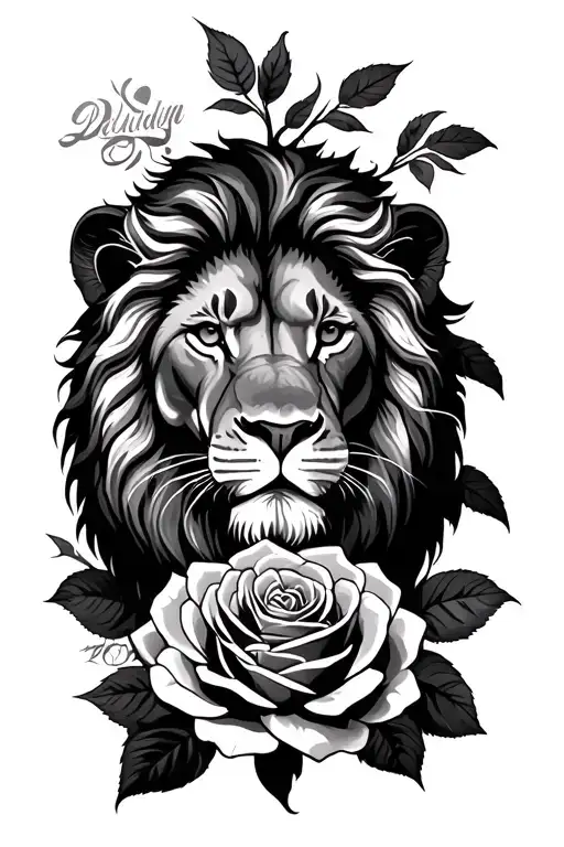 Lion Ans Roses