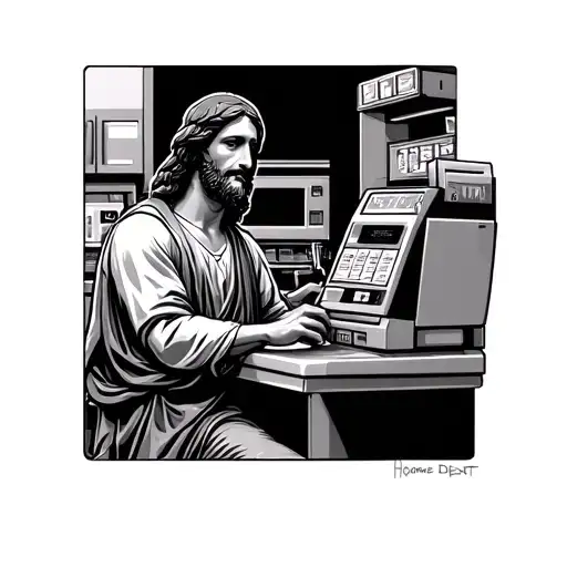 Jesus Christ Working At Home Depot As A Cashier