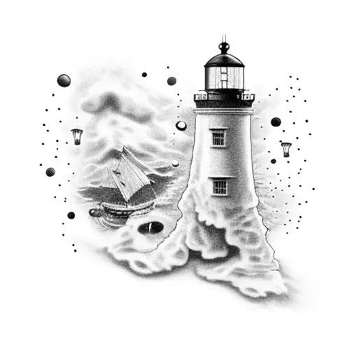 Inside Forearm Lighthouse With Ghosts Flying Around