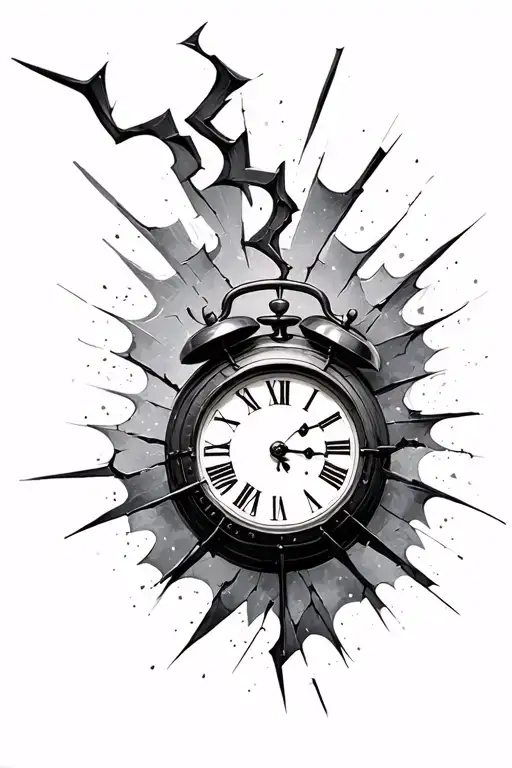 Broken Clock With A Script Writing