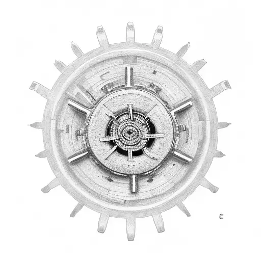 A Series Of Interconnected Gears Representing Overcoming Life's Challenges Through Hard Work