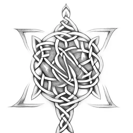 Rose Tree Of Life With Celtic Knots