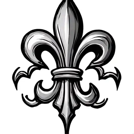 Zia Symbol With Fleur De Lis