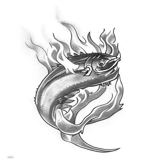 Sushi With Fire Around It