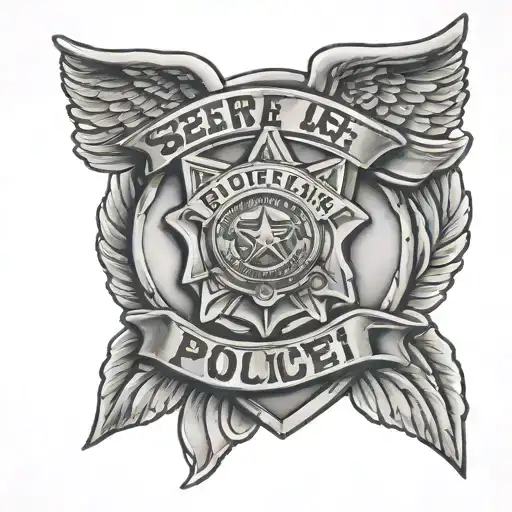 Serve And Protect Police Badge