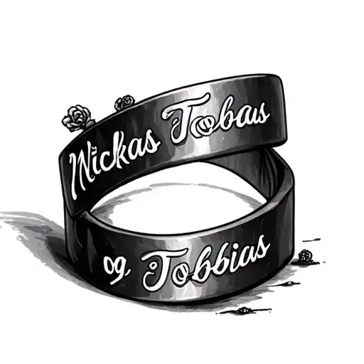 The Names Nicklas Og Tobias In A Bracelet