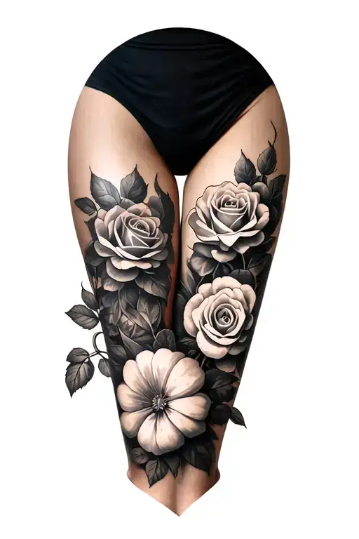 Roses And Pumpkin Patch Leg
