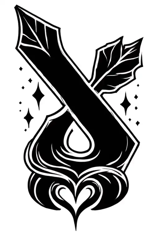 Aquarius Zodiac Sign Themed Arrow