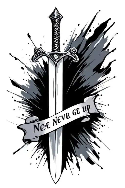 Sword That Says Never Give Up