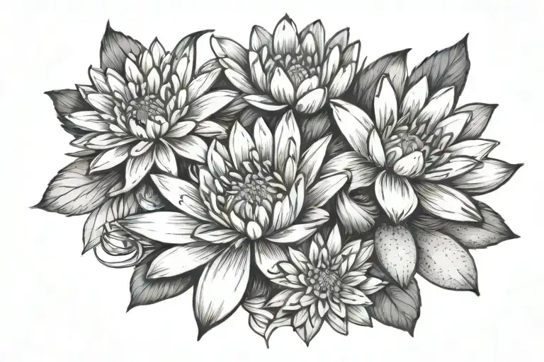 Daisies And Water Lily Flower