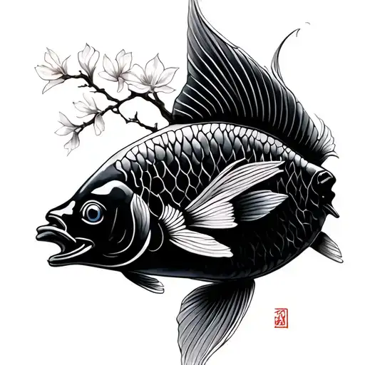 Kio Fish With A Blossom Tree