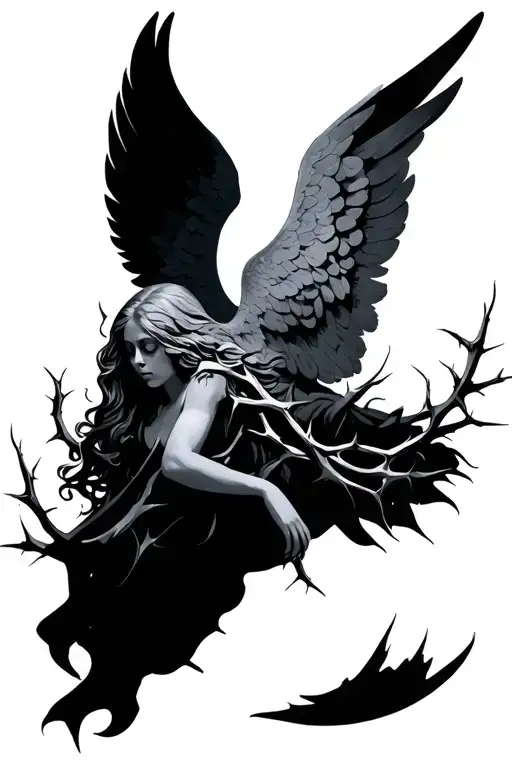 Angel And Thorns Wrapped