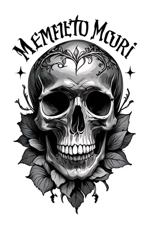 A Tattoo With The Phrase Memento Mori