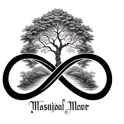 Infinity Symbol Intertwined & Name & Tree