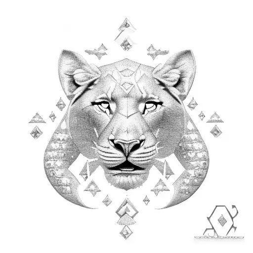 A Leo Zodiac Symbol Made Of Shimmering Diamonds