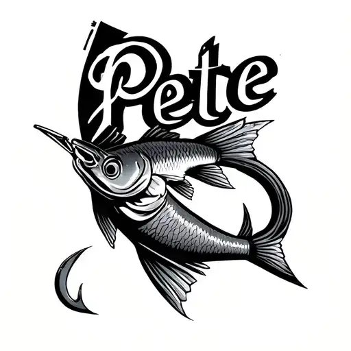 Fishing Hook That Spells Pete