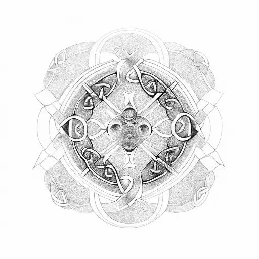 Celtic Ouroboros Circle