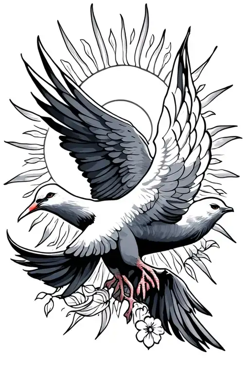 Dove With Sun Shining