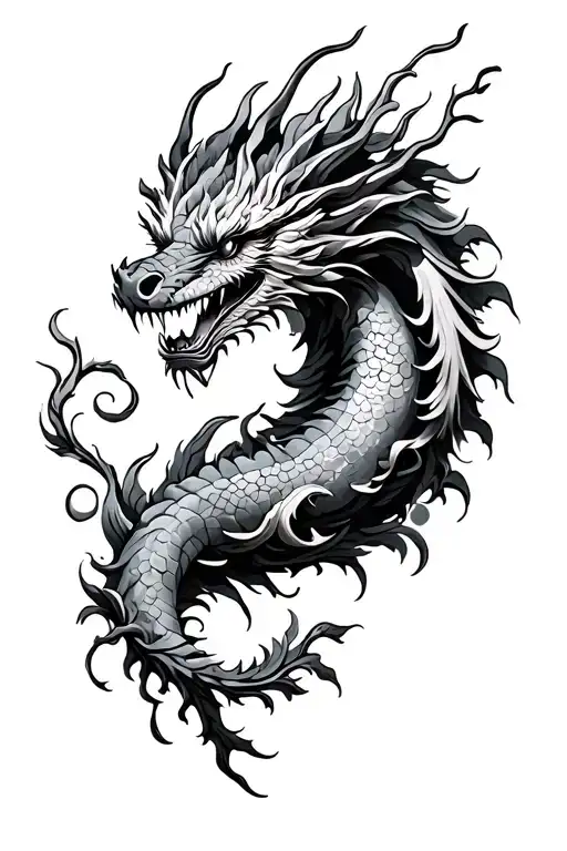 Vines Mandala Dragon Wrapped