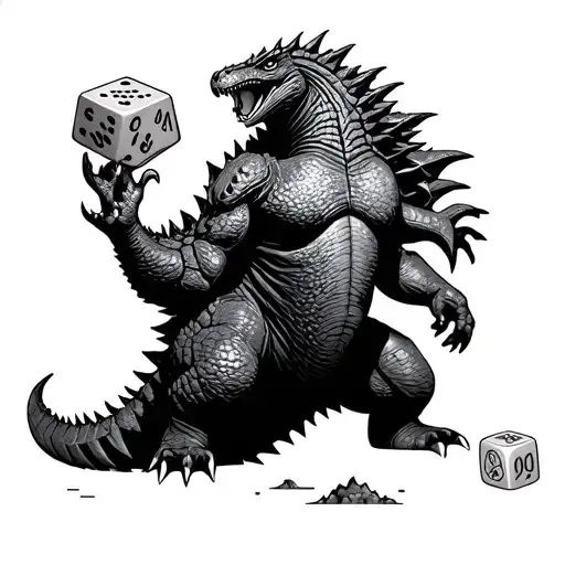 D&d Dice Godzilla Pomegranate