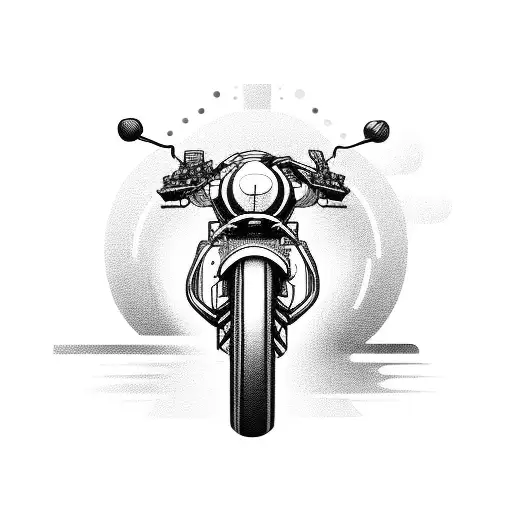 An Abstract Artwork Of A Coffee Bean Morphing Into A Motorcycle