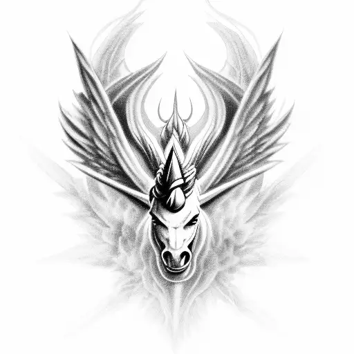 Evil And Angel 2 Faces Unicorn