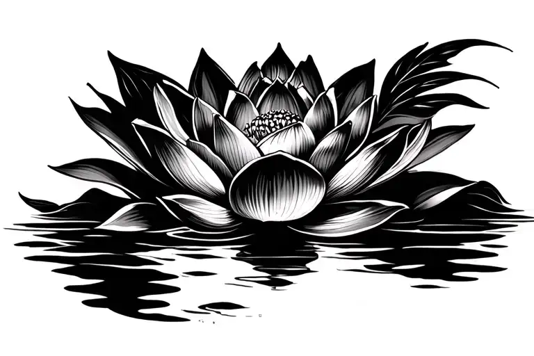 Serenity And Lotus Flower