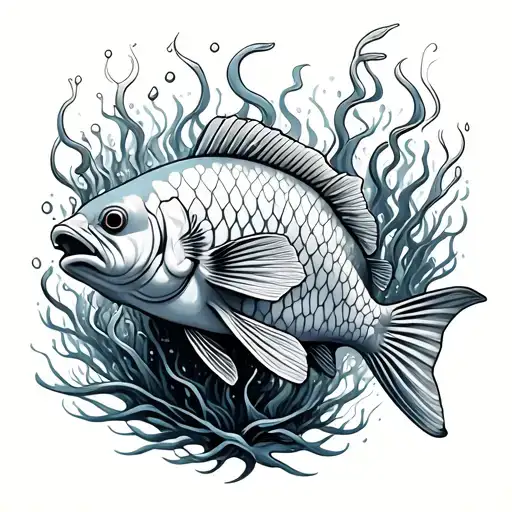 Underwater Scene With Fish Swimming