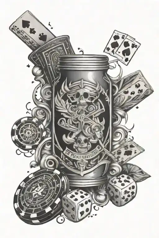 Drugs Addiction Gambling Themed Sleeve