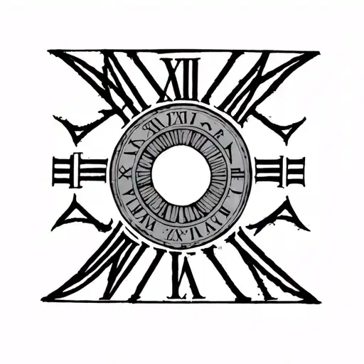 Roman Numerals Thigh