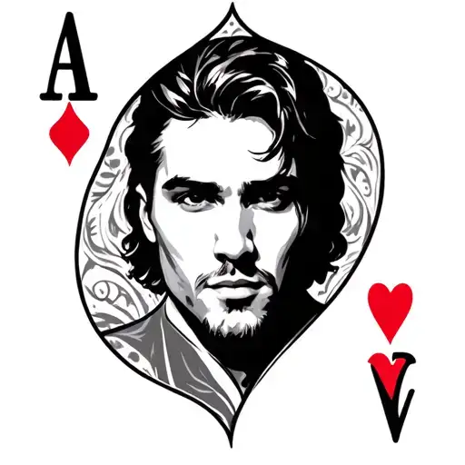 Aaron With Hearts Playing Card