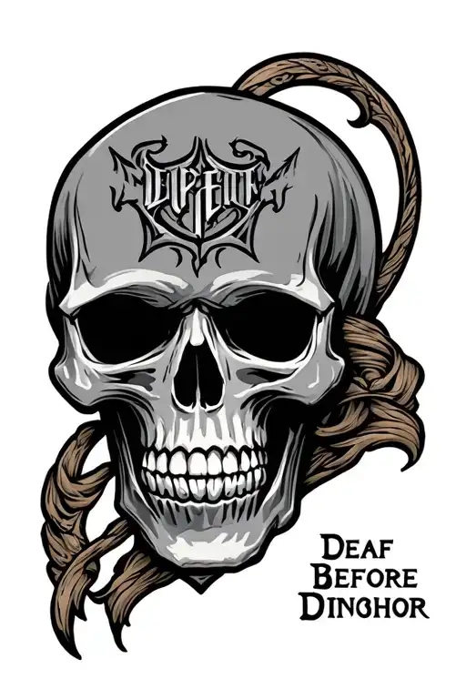 Deaf Before Dishonor Army Skull