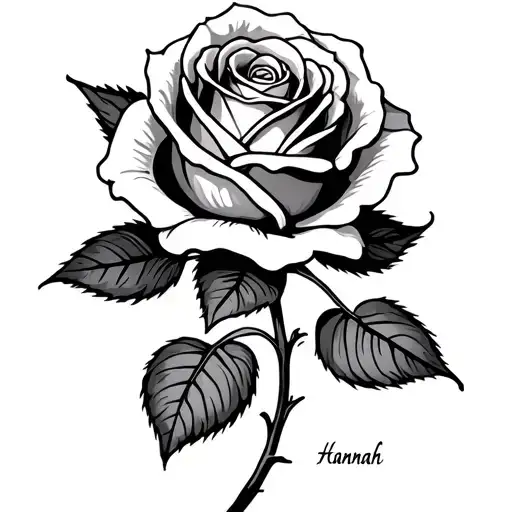 Rose With The Name Hannah