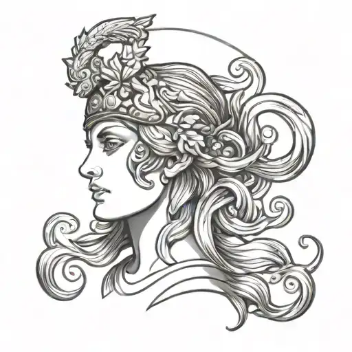 Athena With Medusa Head