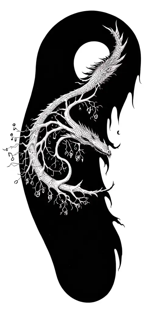 Music Theory Circle Of Fifths Tree Of Life Nature Dragon Universe