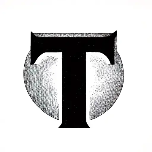 A Small Symbol With Letters T A Minimalist