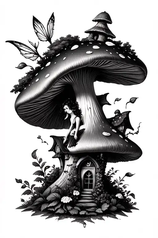 Mushroom Fairy On Top House