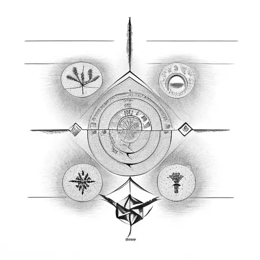 A Family Tree With Each Member Represented By A Different Geometric Symbol