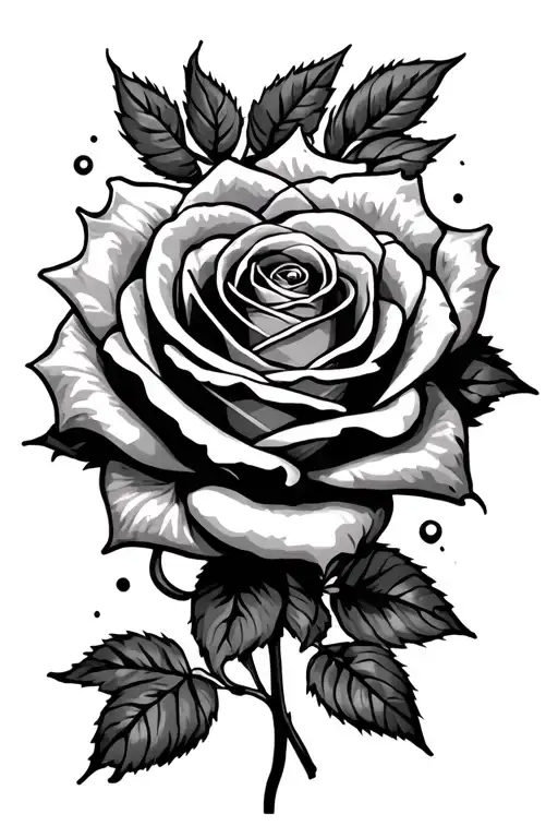 Rose Rebellious Tattoo Featuring