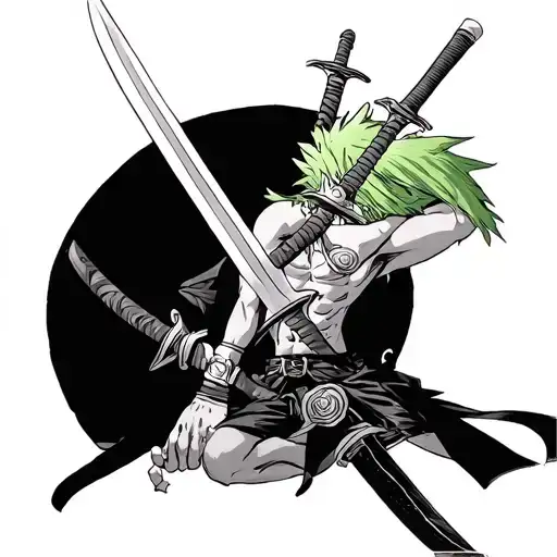 One Piece Amazing Awsome Sexy Zoro With 3 Swords
