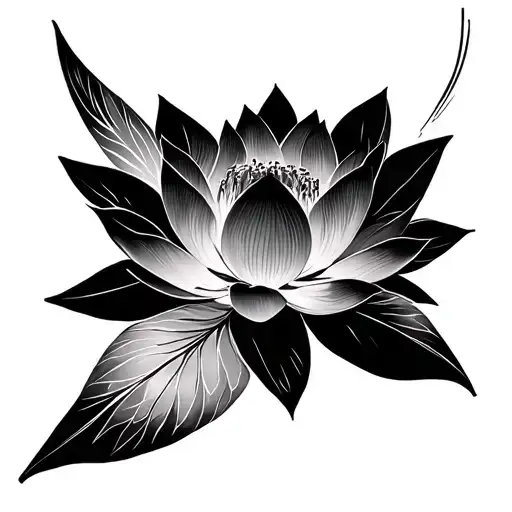 Lotus Flower Surrounded By Shapes