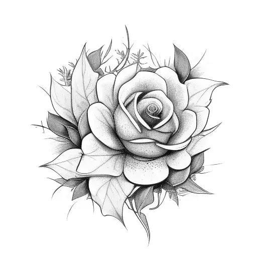 White Flower Black Leaves