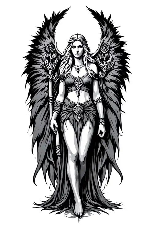 Nordic Goddess Freyja Standing