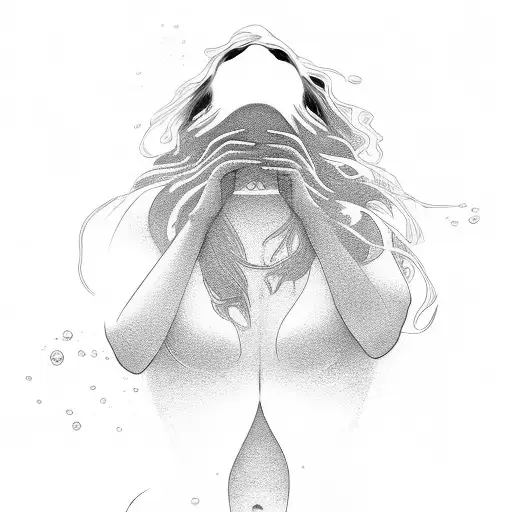 Women In Water Making Sun Rise