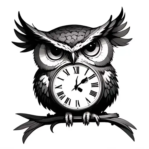 Owl With Clock Ideas Based