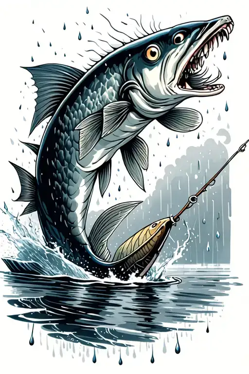 Dreamworks Fishing Rain Falling