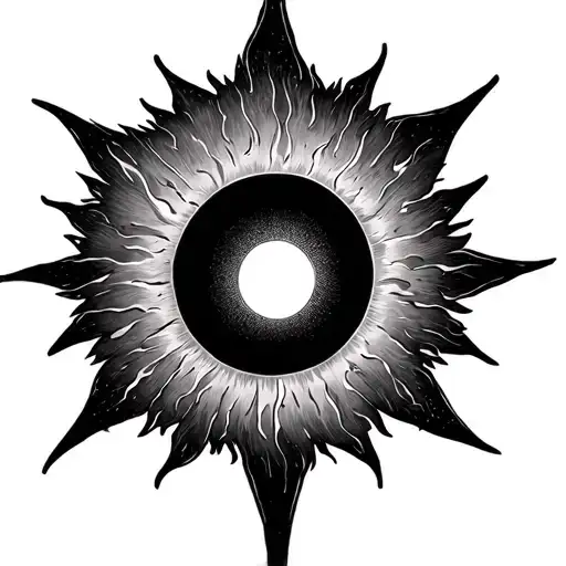 Half Sun With Spot In The Center